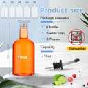 Maxcheck 6 Sets 16 oz Plastic Long Neck Bottles with Pourer and Caps Plastic Juice Pour Bottles with Stainless Steel Bottle Pourer Tapered Spout for Liquor Juice Store Syrup