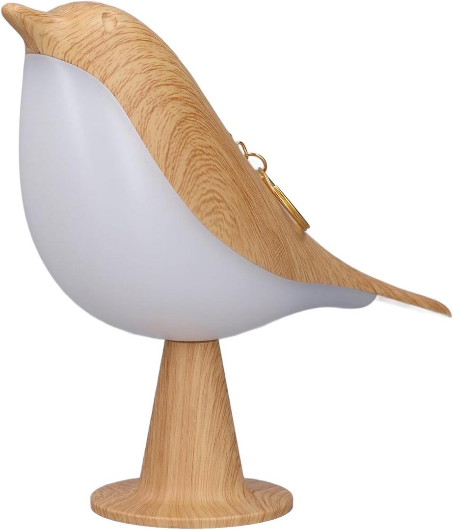 Bird Table Lamp Built in, Sm Bird Table Lamp Touch Control 3 Color Mode Dimmable USB Rechargeable Cordl Desk Light for Bedroom Bedside Kids Table LampBird Night