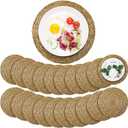 Colingmill 13 Inch Round Woven Placemats Bulk, Natural Rattan Wicker Chargers, Farmhouse Boho Straw Place Mats for Wedding Home Dining Party Table Decor Water Hyacinth Braided Placemat(30 Pcs)
