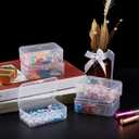 SATINIOR 12 Pack Clear Plastic Beads Storage Containers Box with Hinged Lid for Beads and More (3.54 x 2.36 x 1.26 Inch)