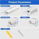 4" 7.5Ft Mini Split Line Set Cover, Plastic Line Kit for Outside Units, Mini Split Air Conditioner, Central AC and Heat Pump