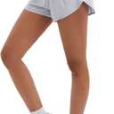 Aurefin Athletic Shorts for Women,Women's Quick Dry Workout Sports Active Running Track Shorts with Elastic and Zip Pockets (M)