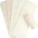Mama Koala 6-Layer Natural Cotton Cloth Diaper Inserts, Adjustable and Reusable for Any Baby Cloth Diaper (Pack of 6)