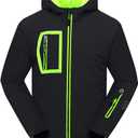 PHIBEE Big Boy's Waterproof Breathable Snowboard Ski Jacket, Size 8 (Black)