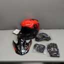 SPARK Dirt Bike Helmets Kids Motorcycle Helmet Youth ATV Motocross Full Face Men Women Off-Road Mountain Bike Helmet Adult with(Gloves Goggles Mask) DOT Approved 4Pcs Set (Red, X-Large)