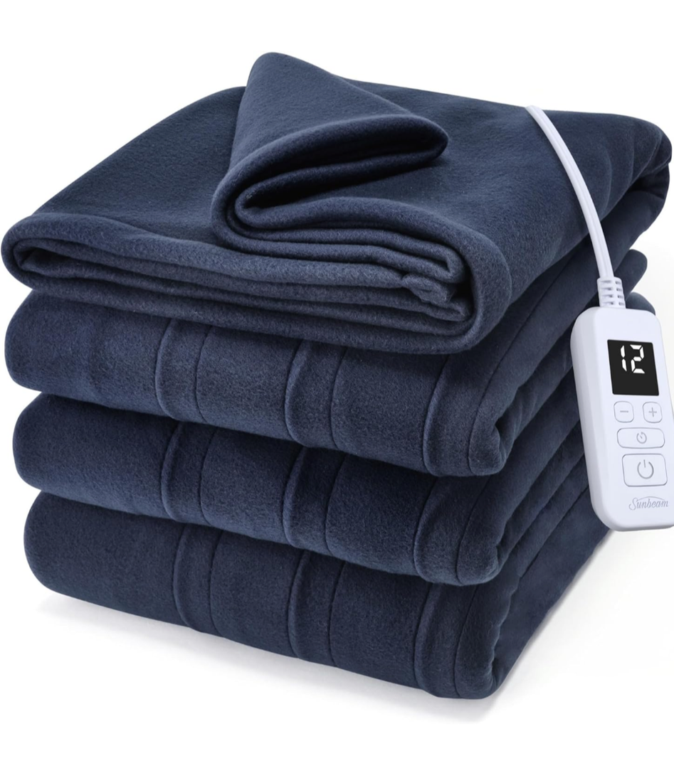 Sunbeam Microplush Heated Blanket Full