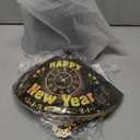 HOWAF 2026 New Year’s Eve Party Supplies, for 18 Guest, 2026 Happy New Year Party Decoration Include Cone Hats Tiaras Tassel Squawkers Glitter New Year Glasses 2026, Black and Gold Top Hats