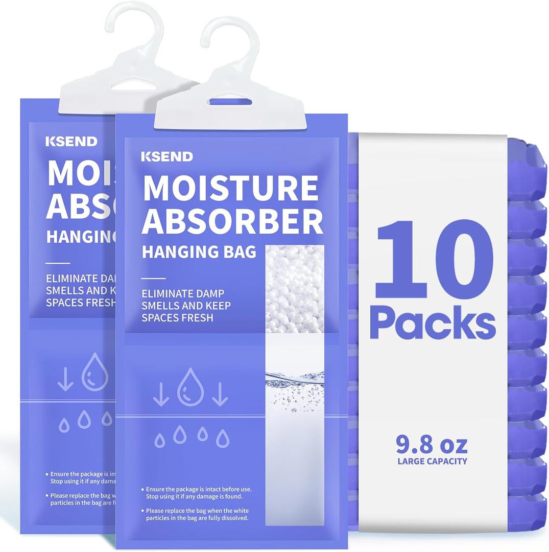 Moisture Absorber, 10 Pack Hanging, Unscented