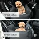 Amazon Basics Dog Car Seat, Pet Booster for Small-Medium Dogs with Leash & Washable Cover, Black