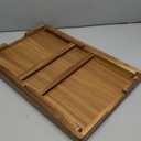 VaeFae Acacia Bed Table Tray, Wooden Breakfast Tray with Folding Legs, Bed Tray for Eating and Laptop, Eating Trays for Bedroom (Large Size)