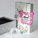 Butterfly Crystal Suncatcher Gifts for Best Friend, Bestie Birthday Gifts for Women Female, Friendship Suncatcher for Windows Hanging, Crystal Sun Catchers Indoor Window Decor (Pink)