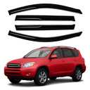 Canvcle K4 Rain Guards - Window Visors for KIA K4 2025 2026, Outside-Mount Tape-On Side Window Wind Deflectors for Kia K4 Accessories, Vent Visors Shades Rainproof Black 6PCS