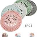 3 x Hair Catcher Shower Drain Covers Durable Silicone Bathtub Hair Stopper Easy to Install Shower Tub and Sink, Pack of 5