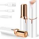 Facial Hair Removal for Women, Electric Painless Rechargeable Facial Hair Remover for Face, Lip, Chin (White)