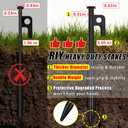 20 Pack 8 inch Tent Stakes Heavy Duty Metal Tent Pegs for Camping Steel Tent Pegs Unbreakable and Inflexible