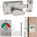 Door Lock Indicator, Zinc Alloy Privacy Swivel Security Bolt Door Lock Latch Indicating Lock Bathroom Window Indoor and Outdoor Security Latch