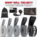 WIKDAY Resistance Bands, Pull Up Bands, Workout Bands for Exercise, Thick Heavy Resistance Band Set with Door Anchor, Elastic Bands for Body Stretching, Training at Home/Gym for Men & Women