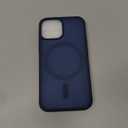 SUPFINE Magnetic for iPhone 12 Mini Case & iPhone 13 Mini Case (Compatible with MagSafe) (Military Grade Drop Protection) Slim Translucent Matte Shockproof Phone Cover,Deep Blue