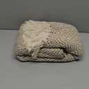 DII Rustic Farmhouse Double Diamond Woven Throw, 50x60, Stone