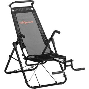 BODYRHYTHM Core & Ab Lounge Workout Chair, an Fitness System for Muscle Activating Workout and Inversion Therapy for Back Relief to Burn Calories and Work Muscles Simultaneously (Black)