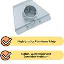 Heavy Duty Starlink Pipe Adapter - Universal Pole Mount Kit for Standard & V3 Dish | Aluminum Alloy Mounting Adapter for Roof, RV, Wall, Yacht | Easy No-Tools Installation (Silver)