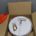 Modern Light Fixture Ceiling Mount Flush Mount Drum Ceiling Light Fixture 3 Light Gold Semi Flush Mount Ceiling Light for Hallway Bedroom Entryway Foyer Office