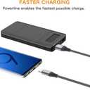 5 x Short USB C Cable(0.5ft 2-Pack),USB Type C Charger Nylon Braided Fast Charging Cord Compatible iPhone 16/15 Pro/15 Pro Max Samsung Galaxy S10+ S9 S8 Plus,Note 9 8,LG G6 G7 V35,Pixel 2 XL