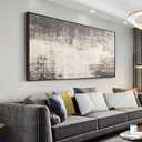 youkuart Wall Art Grey and Brown Abstract Wall Decor Modern Artwork for Living Room Bedroom Dining Room Home Office Decor Large Framed Ready to Hang 24"x48"