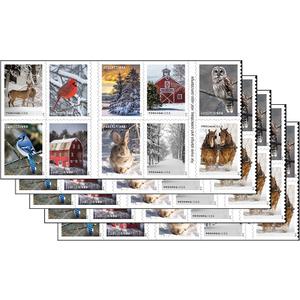 Winter Stamps 5pc