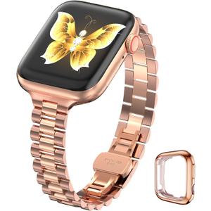 Women Metal Bands Compatible with Apple Watch Band 38mm 40mm 41mm 42mm 44mm 45mm 49mm,Stainless Steel Chain Adjustable Band for iWatch Bands Series 9 8 7 6 5 4 3 2 1 SE Women Metal Bands Compatible with Apple Watch Band 38mm 40mm 41mm 42mm 44mm 45mm 49mm,Stainless Steel Chain Adjustable Band for iWatch Bands Series 9 8 7 6 5 4 3 2 1 SE