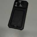 SSLOTSCASE for iPhone 17 Pro Max Case with Card Holder & Kickstand & Slide Camera Lens Cover & Camera Stand & Wallet, Military-Grade Heavy Duty Phone Case Cover for iPhone 17 Pro Max 5G 2025, Black