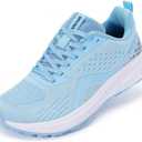 BRONAX Women's Wide Toe Box Road Running Shoes | Wide Athletic Tennis Sneakers with Rubber Outsole (Blue) 7 Wide