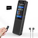 78GB Voice Activated Recorder with Playback, Vandlion 1536KbpsDigital Audio Recording Device (70Hrs Recording Time) with Noise Reduction, Password for Lectures Meetings Interviews Classes