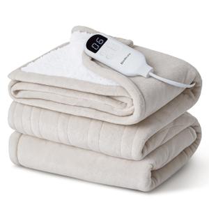 Bedsure Electric Blanket Full Size with Preheat Function - Soft Flannel Heated Blanket Full, Fast Heating with 6 Time Settings (Up to 10H) & 6 Heat Settings, Gifts for Grandma
, 183cm x 213cm