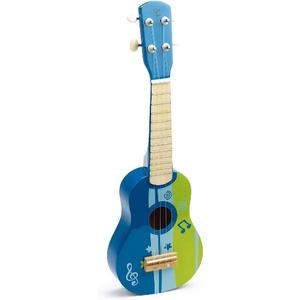 Hape Kids Wooden Toy Ukulele | 21 Inch Wooden Ukulele Musical Instrument with Vibrant Sound and Tunable Nylon Strings for Children, Blue, L: 21.9, W: 8.1, H: 3 inch