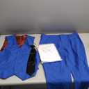 WOMS Mens 2 Pieces Suits Vest Pants Set Slim Fit Wedding Groomsmen Suit for Men Formal, 16 y