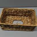Rectangle Wicker Tissue Box Cover Fits 120Count (3Ply) / 160Count (2Ply) Boxes, Natural Rattan Woven Facial Tissue Holder, Decorative Tissue Box Holder for Bathroom, Living Room, Office & Desk