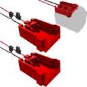 Power Wheel Adapter with Fuse&Switch, Secure Battery Adapter for Lithium Battery, with 12 Gauge Wire, Good Power Convertor for DIY Ride On Truck, Robotics, RC Toys and Work Lights,2Pack