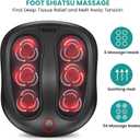 Nekteck Foot Massager with Heat, Shiatsu Heated Electric Kneading Foot Massager Machine for Neuropathy, Plantar Fasciitis, Feet Massage for Pain Relief, Circulation, Ideal Gifts for Man Woman Her Him