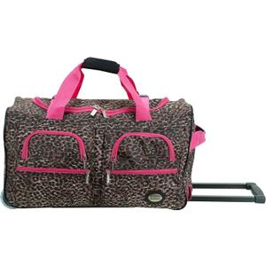 Rockland Rolling Duffel Bag, Black, 22"