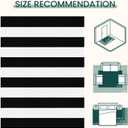 KOZYFLY Black and White Area Rug 27.5x43 Inches Striped Front Door Rug Cotton Washable Indoor Outdoor Rug Doormats Outdoor Small Striped Rugs for Kitchen Entryway Patio Front Porch Decor