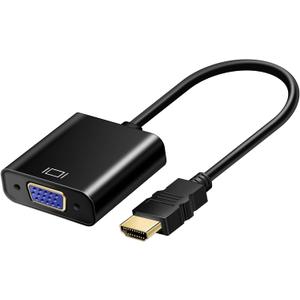 HDMI to VGA Adapter Cable (Male to Female) Compatible for Computer, Projector, HDTV, Desktop, Laptop, PC, Monitor, Chromebook, Raspberry Pi, Roku, Xbox and More