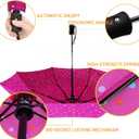 MRTLLOA 42/49 Inch Compact Travel Essentials Umbrella for Rain, Lightweight, Portable, Automatic, Strong, Waterproof Folding Umbrellas for Women, Men and Teenagers