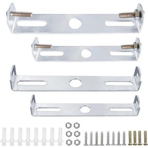 4Pieces Light Fixture Mounting Bracket for Ceiling Pendant Light Crossbar Kit Sconce Mounting Plate with Screws (4 Sets Silver)