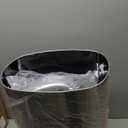 iTouchless 13 Gallon Automatic Sensor Trash Can with AbsorbX Odor Filter, Stainless Steel Kitchen Garbage Bin, Fingerprint-Proof, Hands-Free Operation, Oval (Light Silver, Black)