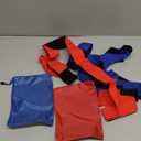 Three Legged Race Bands, 2 Sets, Team Building, 3 Legged Race Bands, Outdoor Party Group Game for Kid Adult, Cooperative Team Race for Birthday Party, Relay Race, Field Day, Backyard Activity Game (Red Blue)