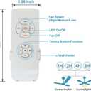 2 Pack Universal Ceiling Fan Remote Control Kits,Fan Speed,Light and Timing 3 in 1 Wireless Remote for Hunter Honeywell Harbor Breeze and Other Ceiling Fan Lamps