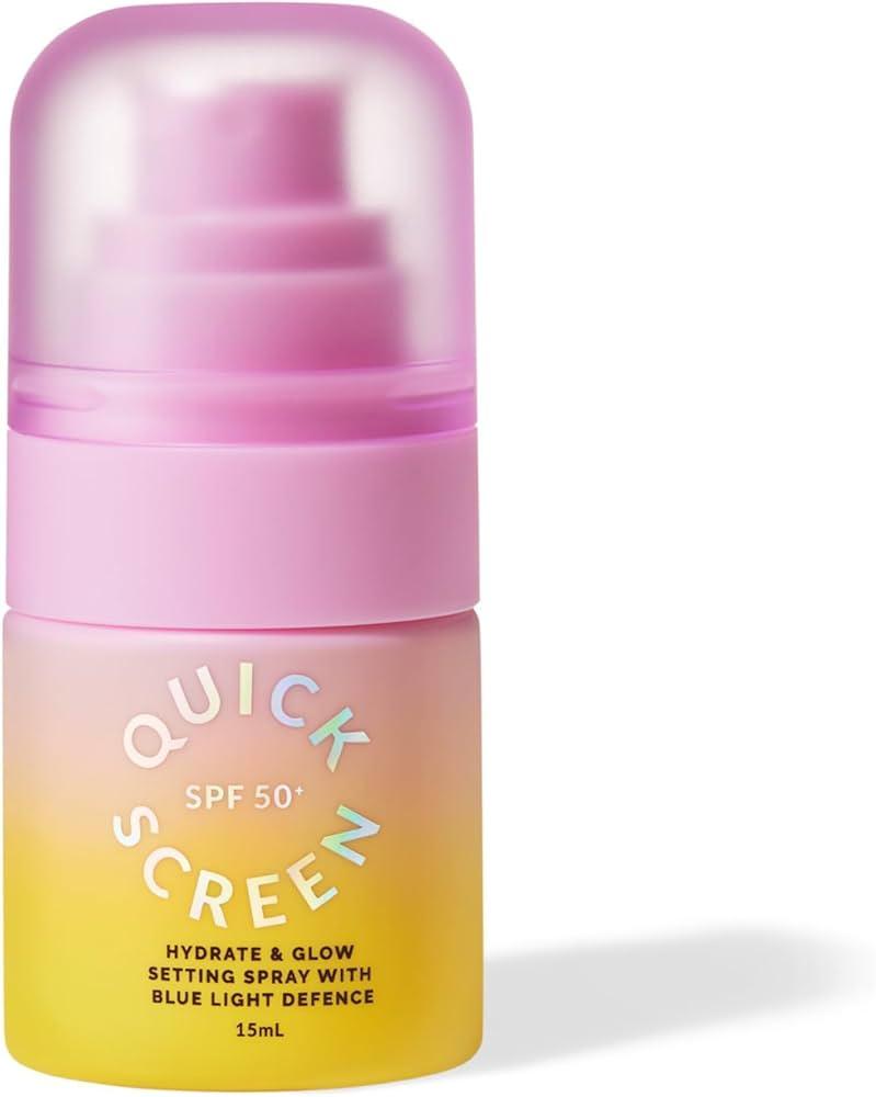 THE QUICK FLICK Sunscreen Prep 3-in-1 SPF 50+ Moisturizer, Primer & Blue Light Defense | Ultra-Lightweight, Fast Absorbing & Non-Greasy | Hydrating Setting Spray for Makeup | No White Cast | 15ml