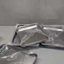 Zopeal 12 Pieces Baking Sheet Pan Cookie Sheet Set for Oven Stainless Steel Trays Nonstick Small Serving Tray Cake Toaster Metal Food Trays, Oven and Dishwasher Safe(12 x 9 x 1 Inch)