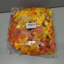 6pcs Fall Candle Rings Small Fall Wreath Artificial Flower Rings Thanksgiving Fall Centerpieces for Tables Autumn Maple Leaf with Sunflower Harvest Festival Home Decor (9.8")